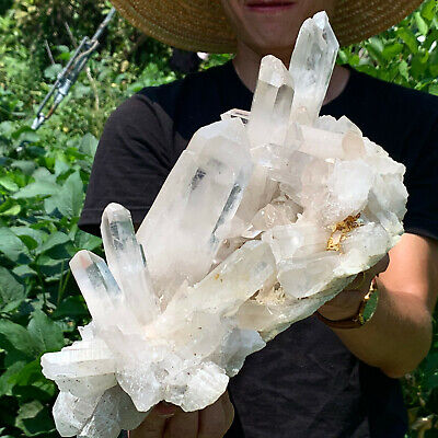 12.23LB A+++Large Natural white Crystal Himalayan quartz cluster /mineralsls 403