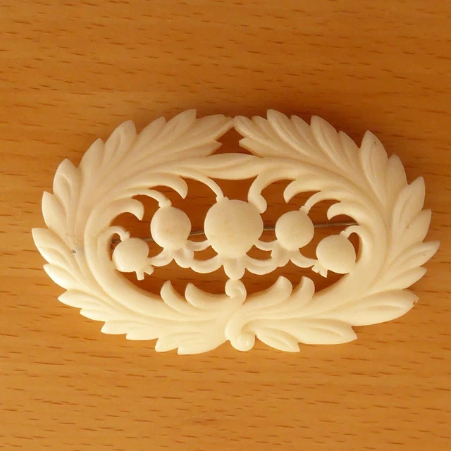 Antike Brosche Blumen Maiglöckchen Trachten Schmuck Natürliches Material Antike Brosche Blumen Maiglöckchen Trachten Schmuck Natürliches Material