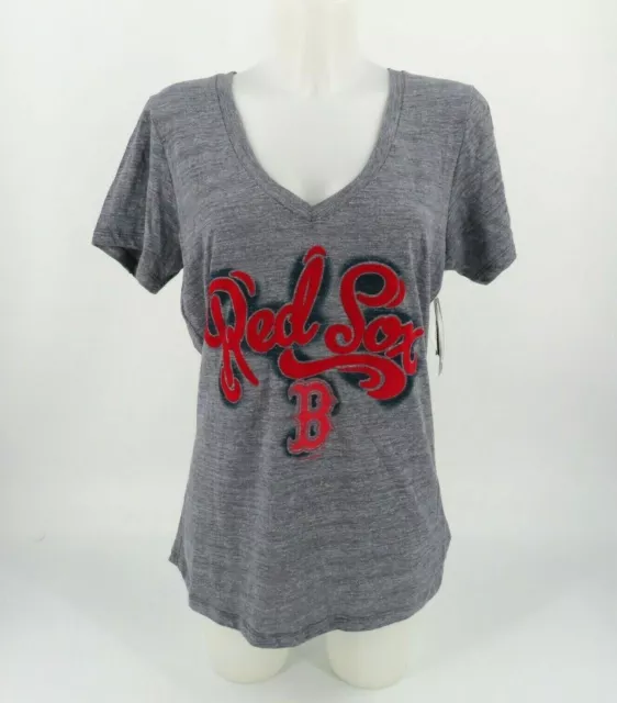 5th & Ocean MLB Boston Red Sox V-Neck Short Sleeve T-Shirt Women's Size Large