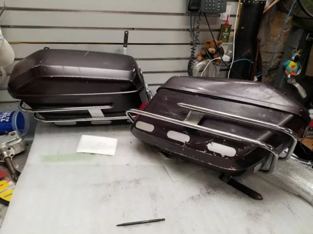 Vintage Saddlebags Buco Bates Fulmer Harley Motorcycle CB GS KZ XS Hard Bags Rai