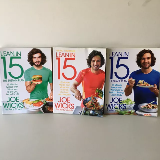 3 Joe Wicks Lean in 15 Quick Meals & Workouts Healthy Cook Book