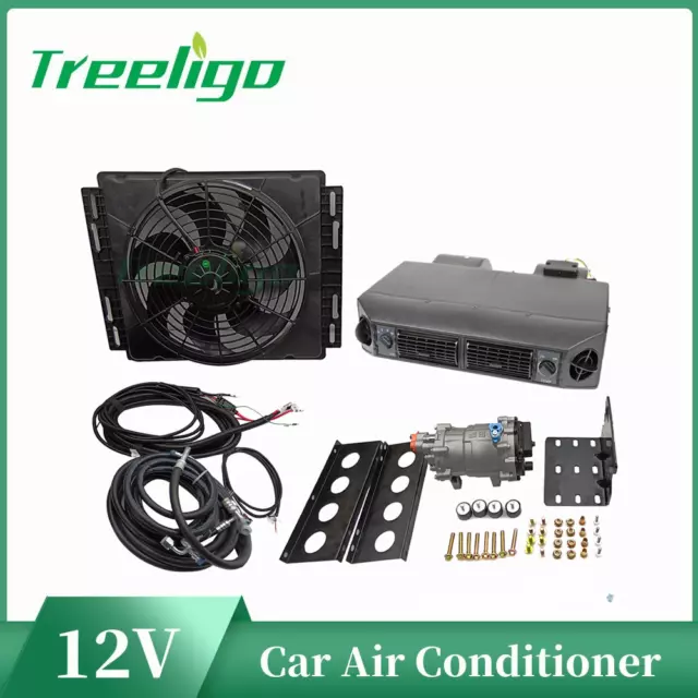 Only Cool 11000BTU 12V Universal A/C Kit Truck Cab Bus Air Conditioner Underdash