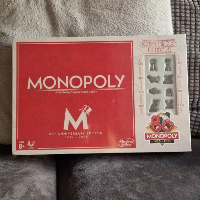 HASBRO monopoly 80th anniversary edition 1935 - 2015 Board Game Sealed New