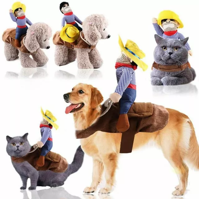 Novelty Halloween Dog Costumes Pet Cowboy Dressing up Jacket Coats for Dogs