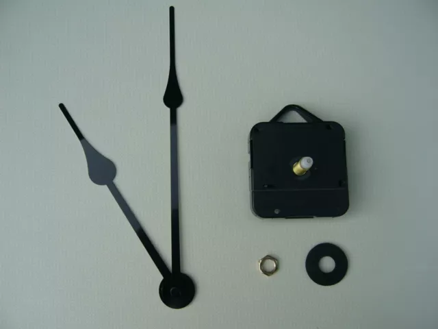 High Torque Clock Movement Long Spindle 175Mm Black French Spade Hands