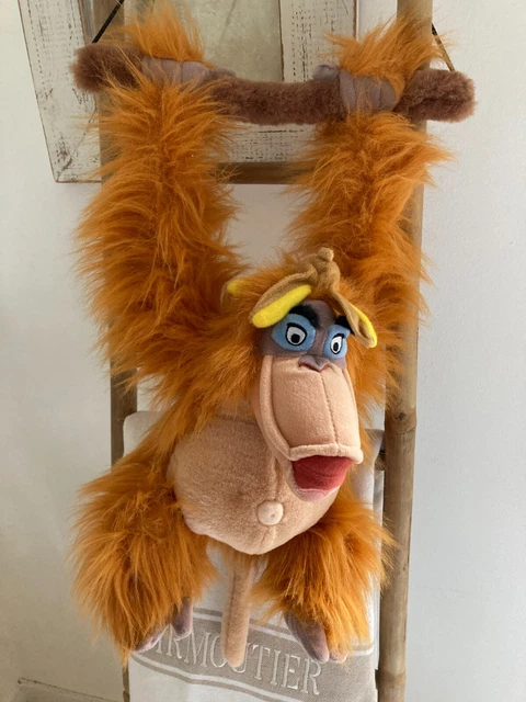 PELUCHE ABU SINGE DISNEY Aladdin marron yeux brodés GM 54