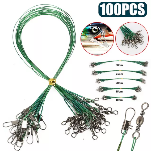 STAINLESS FISHING WIRE Steel Leaders Line 19.68 In 125 Lb Heavy