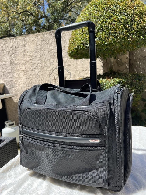 TUMI 17" Wheeled Alpha Compact Briefcase Carry On suitcase Bag Black 22051D4