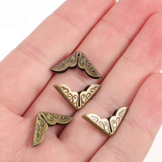 100pcs Vintage Antike Metall Notebook Ecke Abdeckungen 10