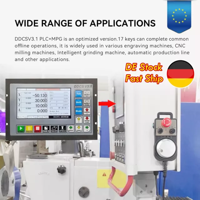 4 Axis DDCS V3.1 500Khz Stand alone Motion Offline Control for CNC Machine【DEU】