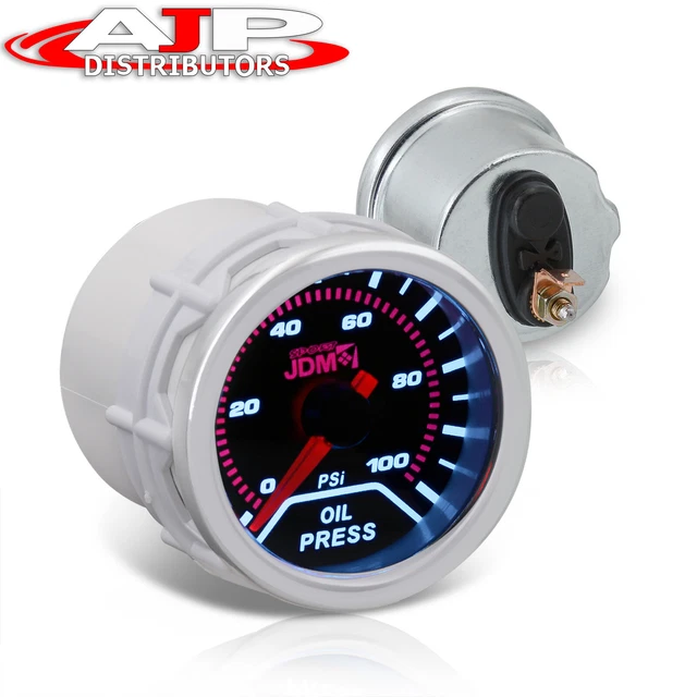 2" Oil Pressure Gauge Indicator Engine Smoke Lens For Hyundai Genesis Sonata G35