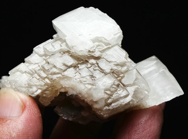 New find Rare Beauty White ladder-like Calcite Crystal Mineral Specimen
