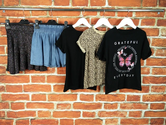 Girls Bundle Age 7-8 Years Next M&S Etc Skirt Shorts T-Shirt Leopard Party 128Cm