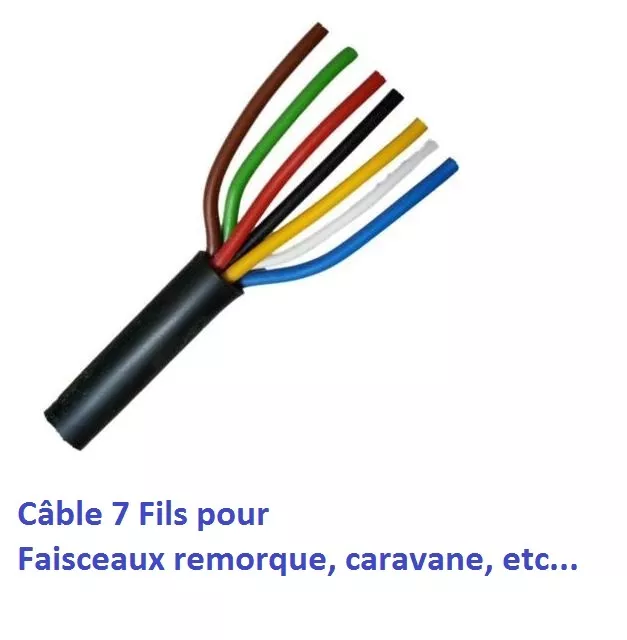 Cable Electrique 7 Fils  pour Attache Remorque Attelage Chevrolet