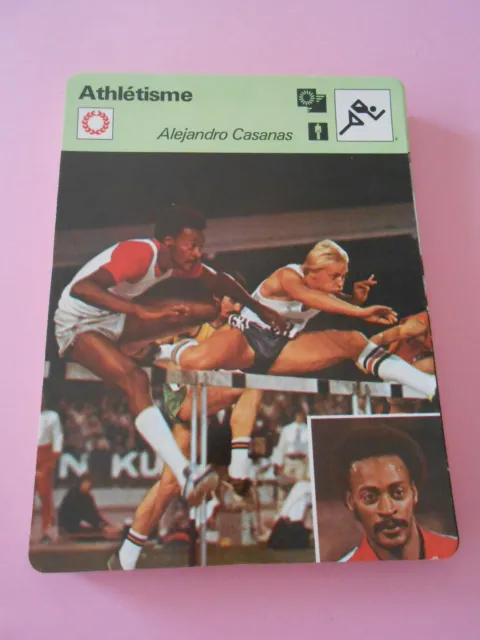 Athlétisme Alejandro Casanas né à Guanabacoa province Havane Fiche Card 1978