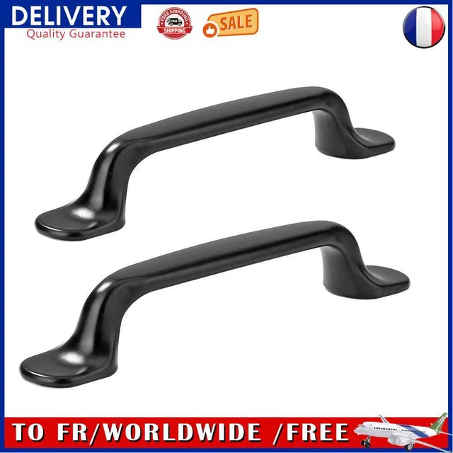 Zinc Alloy Black Cabinet Handle Kitchen Door Pulls Drawer Knobs Furniture Supply