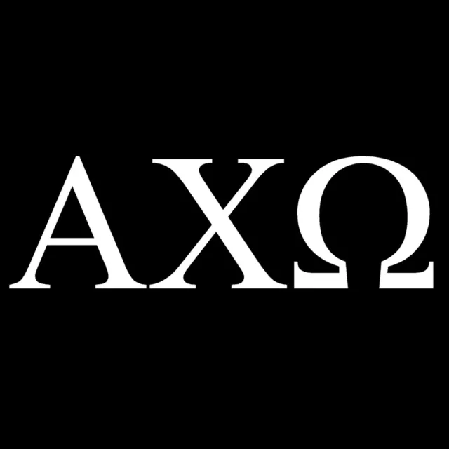 2 - Pack - ALPHA CHI OMEGA sorority Vinyl Decal 6" Officially Licensed Decal