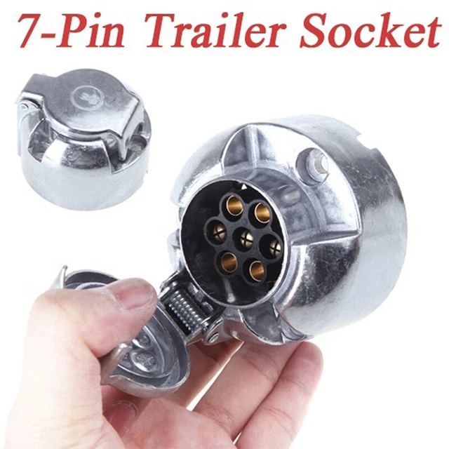 7 PIN TRAILER Socket Aluminum Trailer Connector Adapter Towbar Towing Plug 'P2 £2.64 PicClick UK