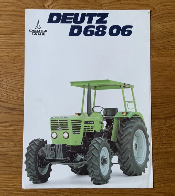 ORIG. OPUSCOLO DEUTZ Fahr D 6806 Trattori Trattore Opuscolo Pubblicità - Foto 2