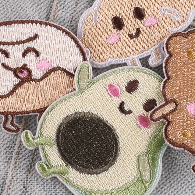 Parches de insignias bordadas de la serie de alimentos hágalo usted mismo para ropa y accesorios
