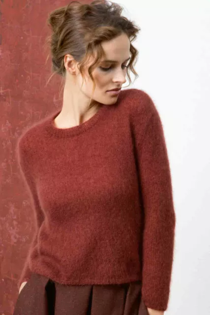 Suéter - Lang Yarns Mohair Luxe - paquete modelo paquete de punto con A