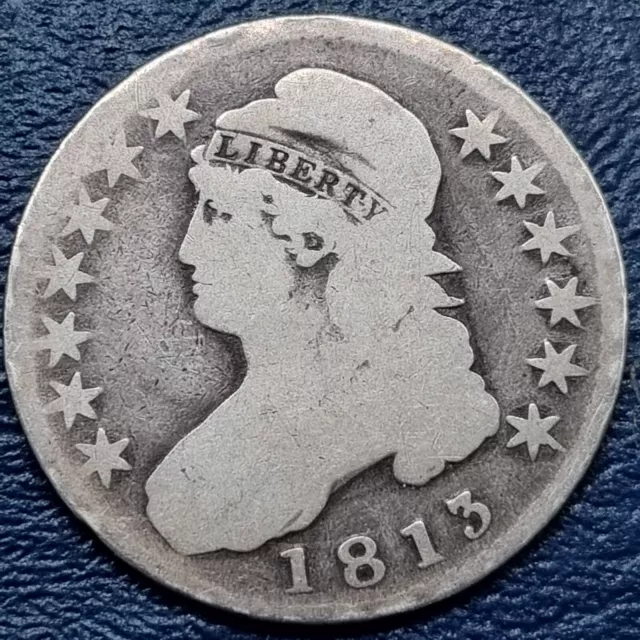 1813 Capped Bust Half Dollar 50c Circulated #71003