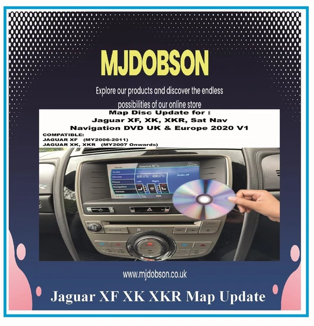 JAGUAR XF, XK, XKR, Sat Nav Map UK & Europe Latest DVD Map Update £18.