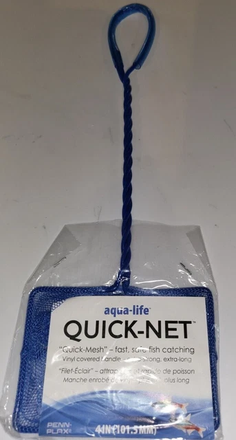Penn-Plax Aqua-Life 4" Mesh Quick-Net Aquarium Net , Blue Strong & Durable
