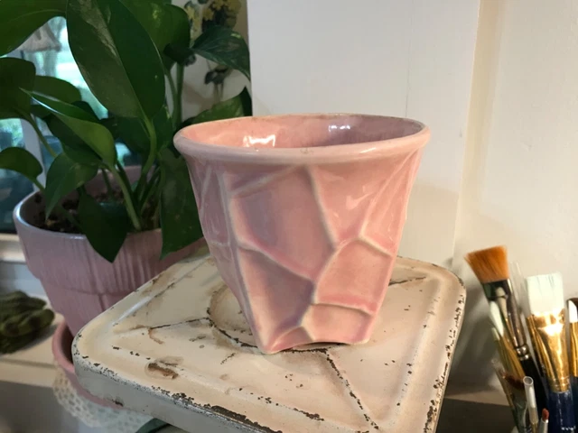 MCCOY POTTERY - Small Pink & Blue Stripe Bowl - 5 1/4" $8.00 - PicClick