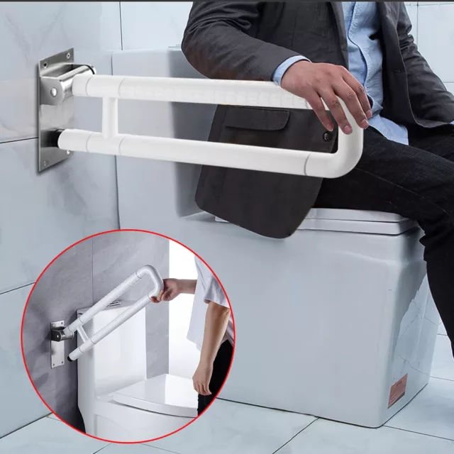 Foldable Toilet Grab Bar Bathroom Anti-slip Rail Aid Handle For Elders Disabled