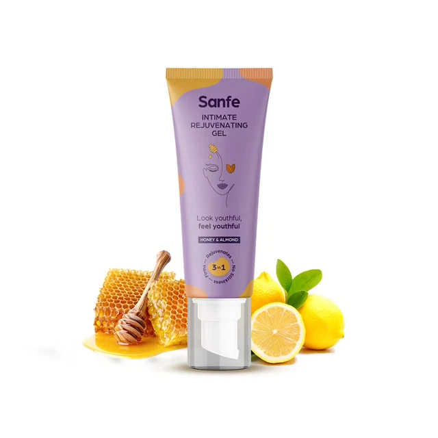 Gel rejuvenecedor íntimo Sanfe con miel y almendras para mujer (50 gm)
