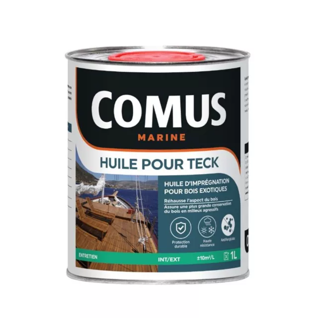 HUILE TECK  1 L - Huile d'imprégnation pour bois exotiques - COMUS MARINE