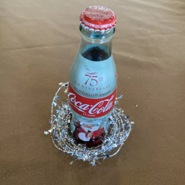Coca-Cola Coke Classic 75th Anniversary Sundblom Santa Claus Christmas Bottle