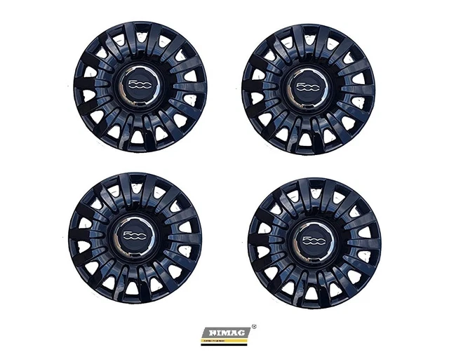 Lot De 4 Enjoliveurs Noirs 16 Pouces Pour Fiat Talento/Revo/VAN - Plastique ABS - Pour Jantes Acier - Faciles à Monter