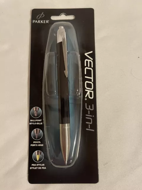 Parker  Vector  3-IN-1 Ballpoint Pen ,  0.7mm  Pencil,  Pda Stylus  NOS