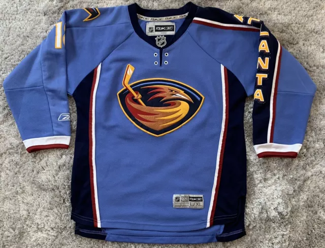 RARE Vintage NHL Jersey Atlanta Thrashers Youth L/XL Hossa Reebok Ice Hockey