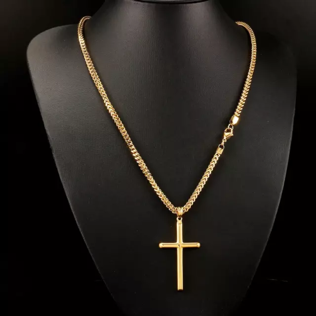 Crucifijo Cadenas de Oro 14K Joya Cubana Joyeria para Mujer Collar  Gargantilla