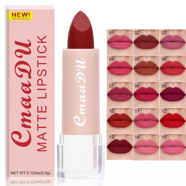 Long Lasting Waterproof Velvet Matte Lipstick Liquid Lip Gloss Makeup*AU