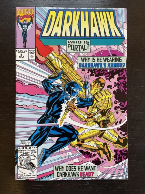 🔥RARE DARKHAWK issue #5 Portal Marvel Comics 1991 Hard to find🔥