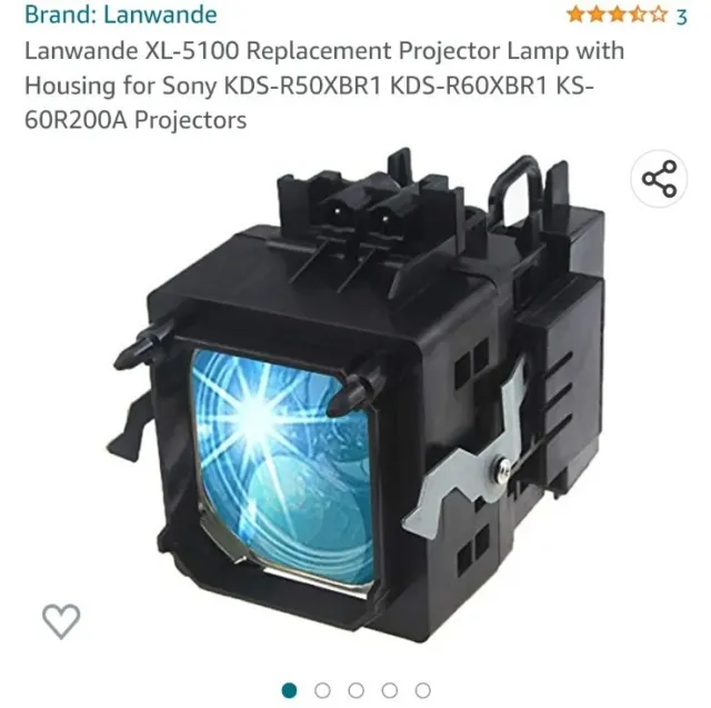 LANWANDE XL-5100 replacement projector lamp w/housing SONY projectors (see disc)