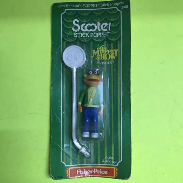 Vintage 1979 Fisher-Price The Muppet Show Scooter Stick Puppet Unopened