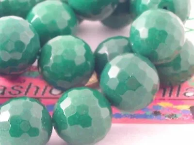 1 Filo Radice Di Smeraldo Perle Sfaccettato Da 12Mm