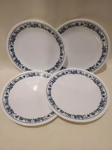 Corelle Salad Plates Old Town Blue Onion Luncheon Lunch 8.5" Set Of 4