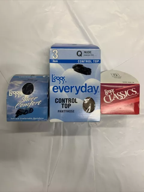 Vintage Leggs Pantyhose Lot New Everyday Sheer comfort Classics 80s 90s