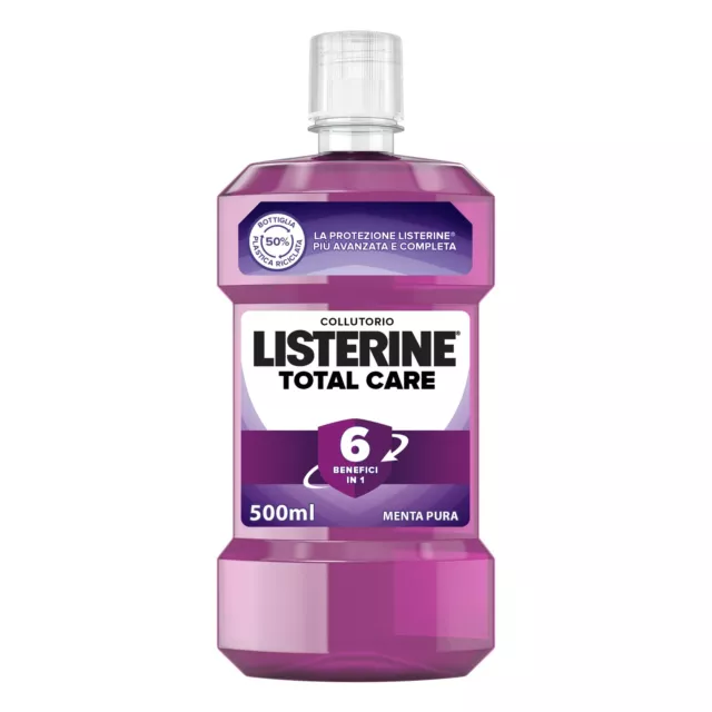 LISTERINE Colluttorio, Total Care, Menta Pura, 500 ml