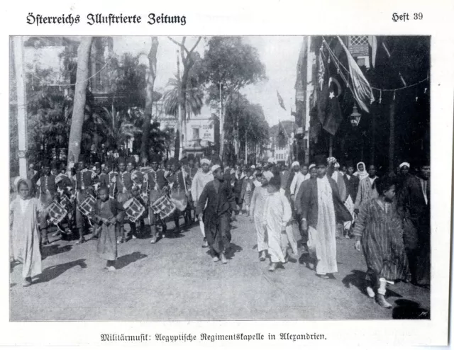 Ägypten: Regiments-Musikkapelle Militärmusiker Histor.Aufnahme von 1910