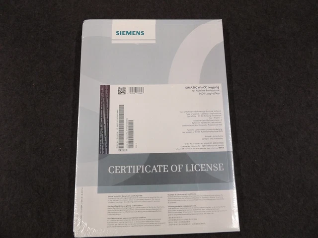 Siemens Simatic WinnCC Logging 6AV2107-0GD00-0BB0 for Runtime Professional 5000