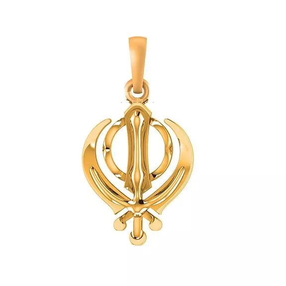 Indian Traditional Stainless Steel Gold Plated Sri Yantra Pendant For  Unisex