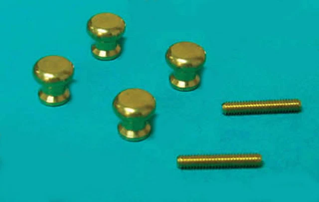 2 Pair Of Metal Door Knobs Tumdee 1:12 Scale Dolls House Miniature DIY 622