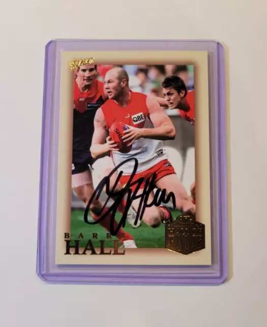 Sydney Swans - Barry Hall Signed Afl Select 2018 Hall Of Fame Card